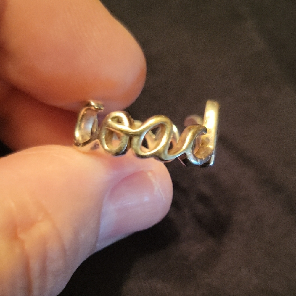 Coach Sterling Silver Script Ring - image 1